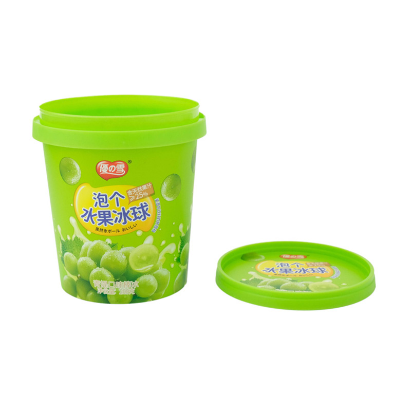 PP Plastic Storage Bucket In Mold Label